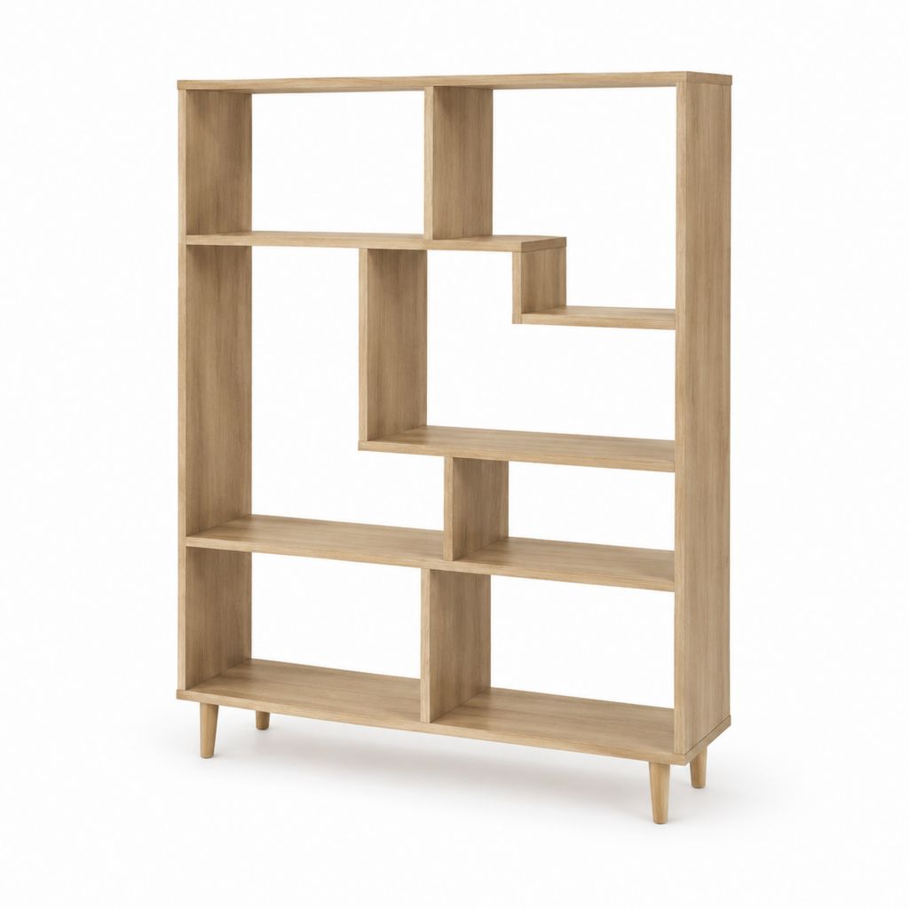 Libreria a giorno rovere chiaro in truciolare nobilitato 120 x 30 x 180 cm